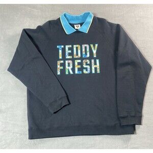 Teddy Fresh x Care Bears Crewneck Sweatshirt XL Black Embroidered Streetwear